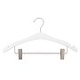 Nahanco 17" Wood Signature Suit Hanger, Low Gloss White, 100/Pack (30117RC)~#|#~B29EBB98-EDFF-4C8F-ABB09FC8EA1F4221_sc7