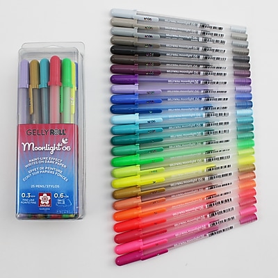 Sakura Gelly Roll Moonlight Stifte – 12er Set, Deckende Tinte Für Dunkles & Weißes Papier