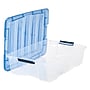 IRIS Stack & Pull 26.9 Qt. Latch Lid Storage Box, Clear (100364)~#|#~B2AA668C-54FA-4C80-8D9776ED4076609E_sc7