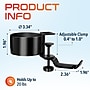 Delton H22 Under Desk Cup Holder and Desk Hook for Headphones, Black (DHSCH22)~#|#~B2AB72C9-1DE3-4C32-816C607E75AFC536_sc7