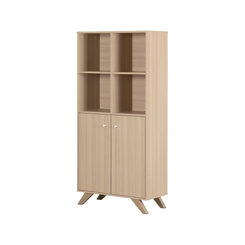 South Shore Helsy 65.25" 6-Shelf Bookcase with Adjustable Shelf, Soft Elm Laminated Particleboard (13869) image 1