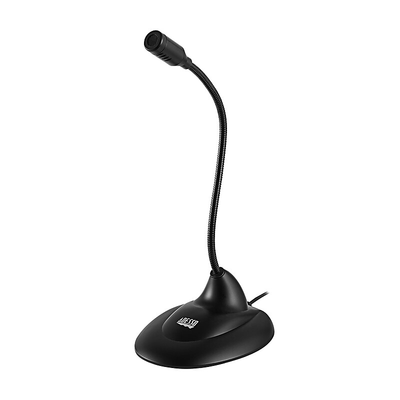 Adesso Xtream M1 Wired Noise Canceling Omni-directional USB Table Top Microphone, Black (Xtream M1) image 1