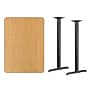 Flash Furniture Laminate Table Top with 5'' x 22'' Bar-Height Table Bases, 30'' x 42'', Natural (XUNT3042T0522B)~#|#~B2B548CD-BC78-4B16-894832D275237157_sc7