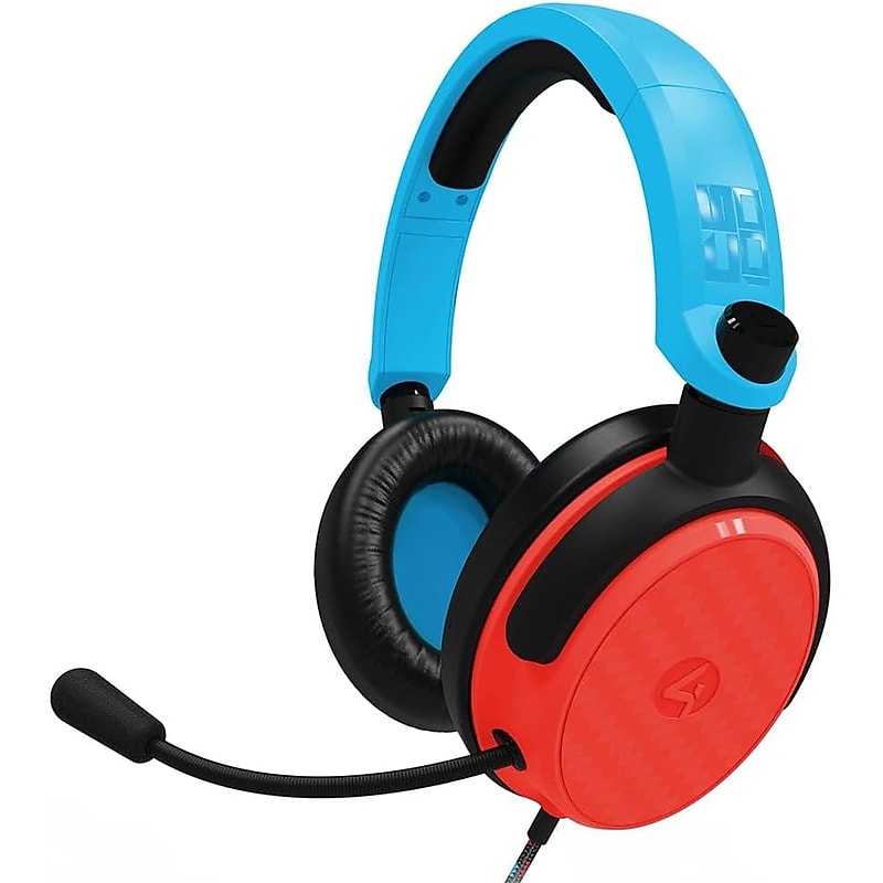 4Gamers C6-100 Gaming Headset, 3.5mm, Multicolored (C6-100BLU-RED-4G) image 1