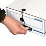 Bankers Box Liberty Corrugated File Box String and Button Box, Check Size, White/Blue (4662401)~#|#~B2BD474B-0E2F-4BD2-8BEC48619971E9D0_sc7