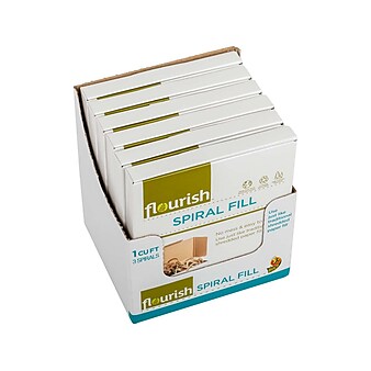 Kraft Brown Paper Roll Spiral Fill, 1 cu. ft., 6/Pack (287539)