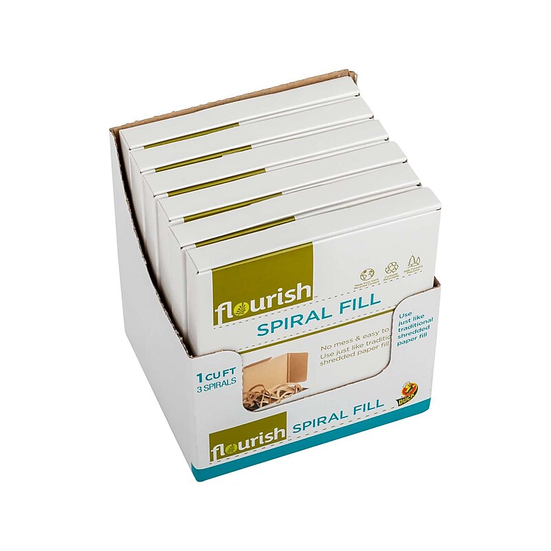 Kraft Brown Paper Roll Spiral Fill, 1 cu. ft., 6/Pack (287539) image 1