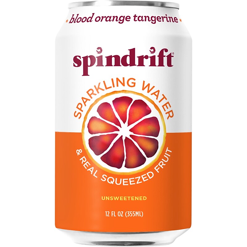 Spindrift Blood Orange Tangerine Flavored Sparkling Seltzer Water, 12 oz., 24 Cans/Carton (SDR14220) image 1