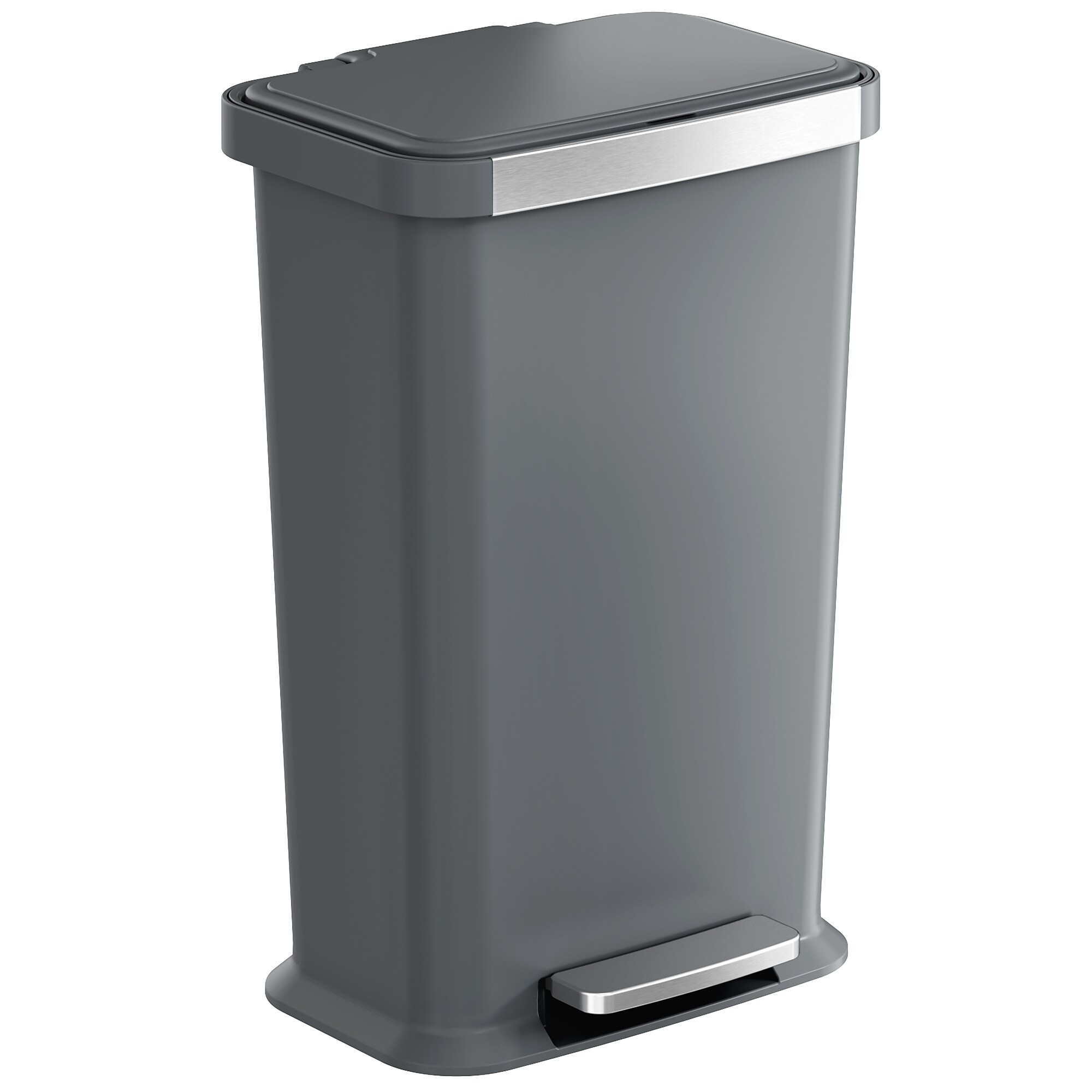 iTouchless SoftStep Plastic Step Trash Can, 13.2 Gallon, Gray (PL13GGP) Sansujyuku sansujyuku.com