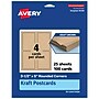 Avery Integrated Cards, 3.5" x 5", Kraft Brown, 100/Pack (95342)~#|#~B2D88067-D133-45BB-8A0980BED45D82A8_sc7