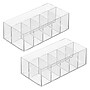 iDESIGN Stackable Plastic 6-Compartment Desk Organizer, Clear, 2 Piece (29108M2)~#|#~B2D93431-CF68-4B00-AC015C6BBA45C545_sc7