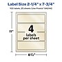 Avery Pearlized Ivory Rectangle Multipurpose Labels, 2.25" x 7.75", Ivory, 100/Pack (94244)~#|#~B2DAFFFC-51AB-4EF1-89D57EA224D576FC_sc7
