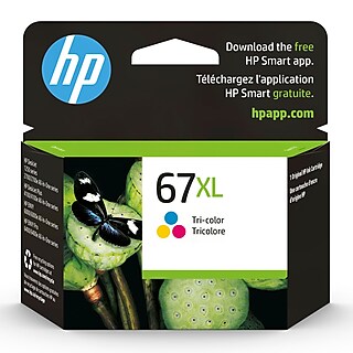 HP 67 Black Standard Yield Ink Cartridge, Prints Up to 120