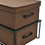 Household Essentials Storage Boxes, Stackable with Black Oak Laminate Top, 2/Set (8019-1)~#|#~B2DC943E-694B-4420-AD872E8D2B9B7A13_sc7