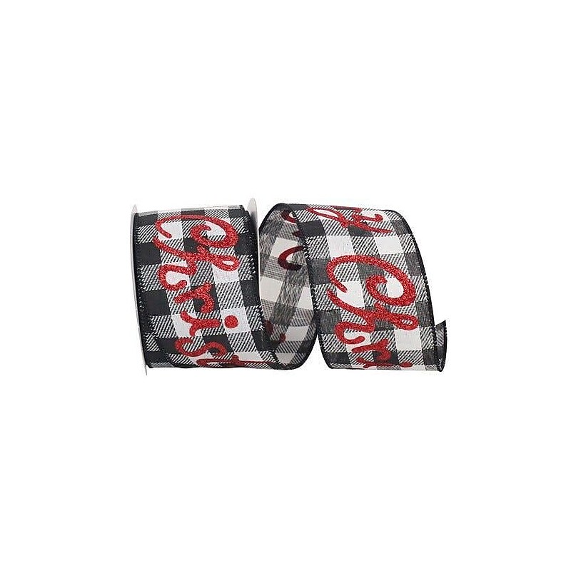 JAM Paper Ribbon, Black/Red Glitter (52640348379) image 1