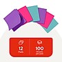 Staples Pop-up Sticky Notes, 3" x 3", Berry Blast Collection, 100 Sheets/Pad, 12 Pads/Pack (52225)~#|#~B2E3EED9-4228-49DC-96416F25B8032A86_sc7