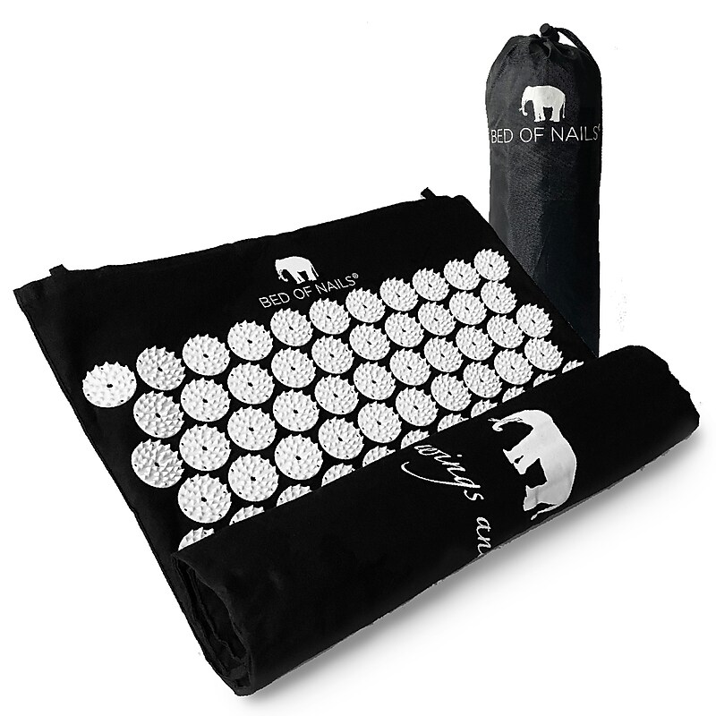 Bed of Nails Acupressure Travel Mat, Black (1946) image 1