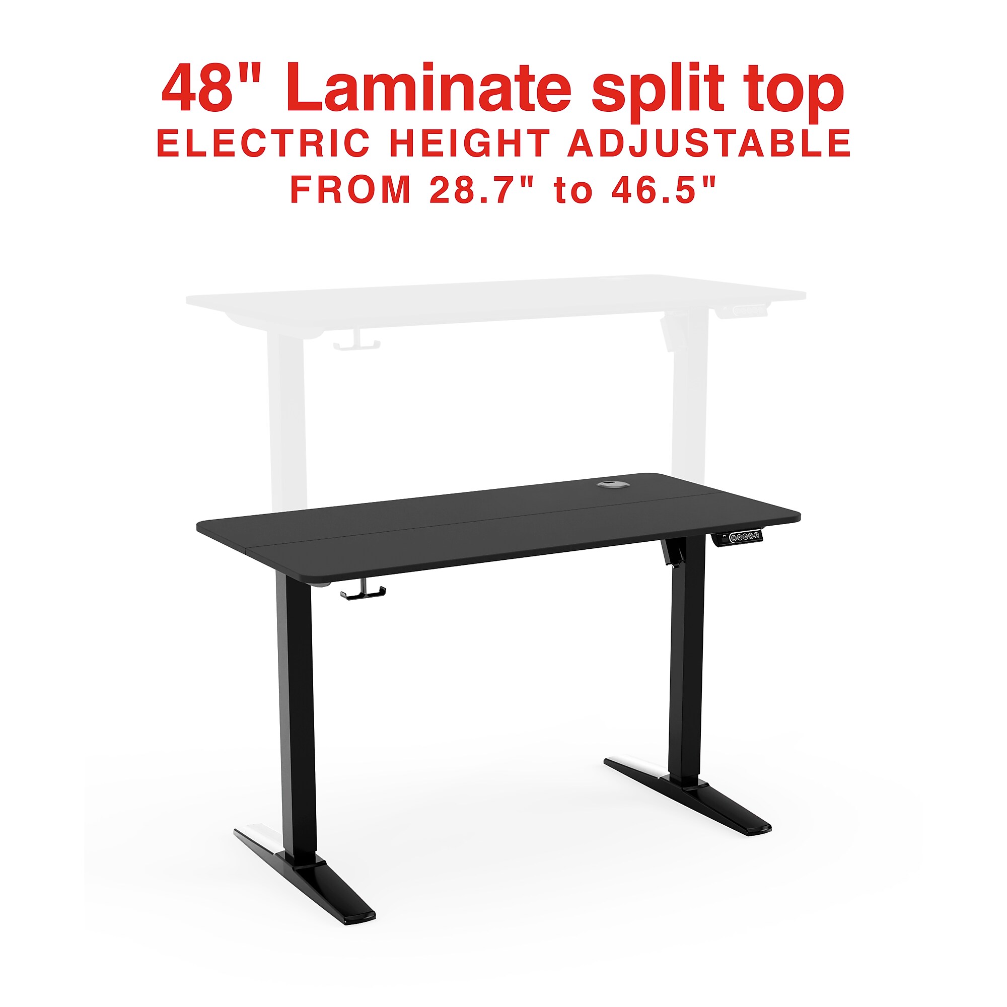 Staples 48″W Electric Rectangular Adjustable Standing Desk, Black (ST63656) Sansujyuku sansujyuku.com