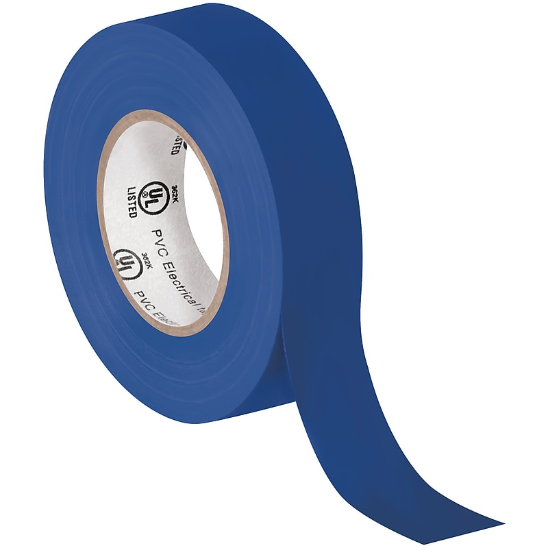 Tape Logic Vinyl Electrical Tape, 0.75" x 60', Blue, 10/Carton (T96461810PKK) image 1