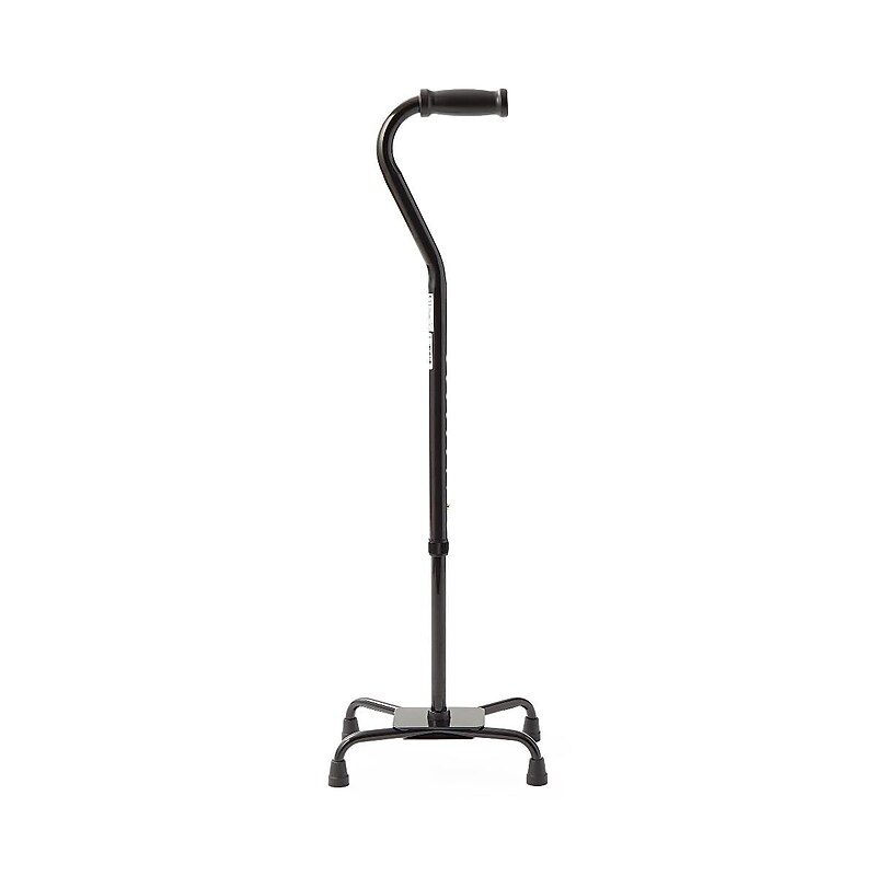 Medline Large Base Bariatric Steel Quad Cane, Black (MDS86228XW) image 1