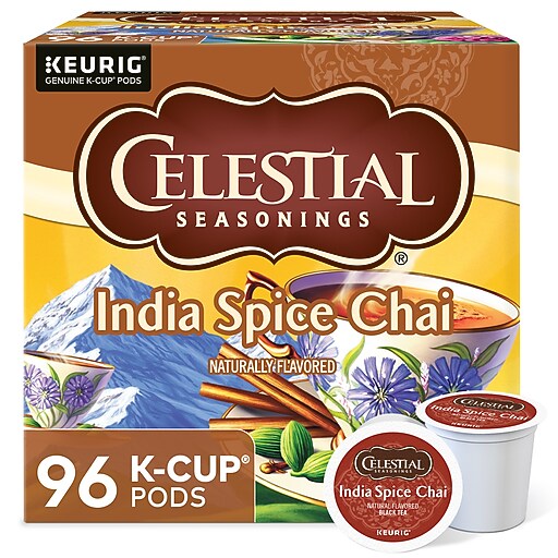 Celestial Seasonings India Spice Chai Herbal Tea, Keurig® KCup® Pods