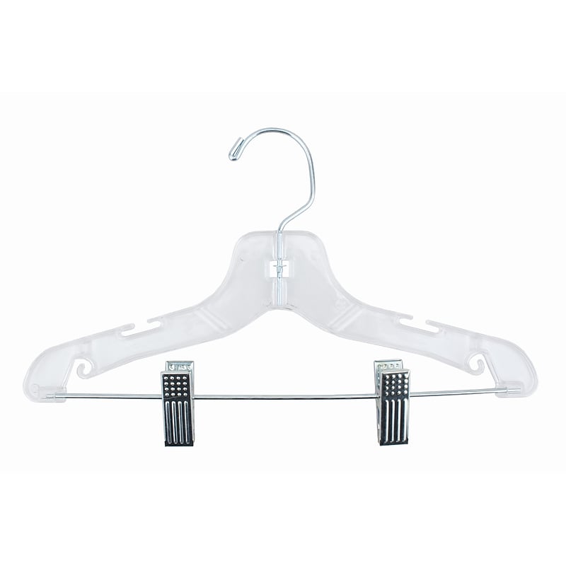 Nahanco 12" Plastic Super Heavy Weight Suit Hanger, Clear, 100/Box (412RC) image 1