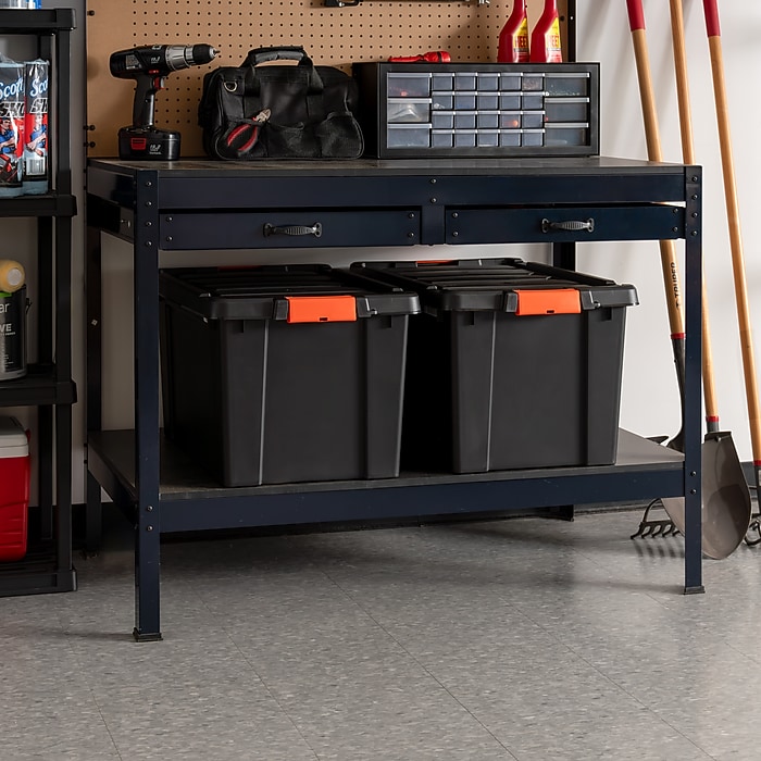 Iris 78 Quart Heavy Duty Store-It-All Plastic Latching Storage