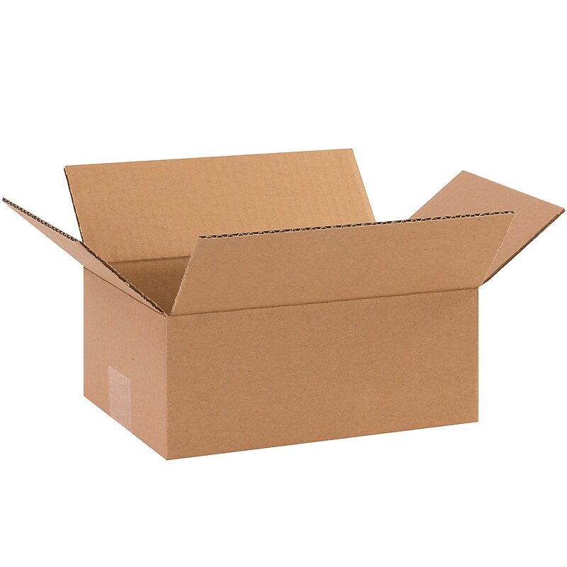 10" x 7" x 4" Heavy Duty Shipping Boxes, 32 ECT, Kraft, 25/Pack (BS100704) image 1