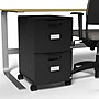 Storex 2-Drawer Mobile File Cabinet, Letter/Legal Size, Lockable, 26"H x 14.75"W x 18.25"D, Black (STX61312B01C)~#|#~B306DF0A-742D-4B92-90BC96FA09849C7C_sc7