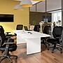 Bush Business Furniture 96"W x 42"D Boat Shaped Conference Table With Grommets, White (99TB9642WHK)~#|#~B30847BE-65EE-4B99-9298894FACD4207E_sc7