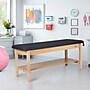 Aristo Wood H-Brace Physician Exam Table with Shelf, 2 Drawer Cabinet, Paper Cutter, Holder, 500lbs. Capacity, Black~#|#~B30C52DB-5D14-4994-B1E86A524B6A8261_sc7