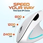 Delton S12 Wireless Ergonomic Vertical Computer Mouse, White (DMERG12WBWH)~#|#~B311CD87-F07B-49C9-AEBD012BFEED8AAD_sc7