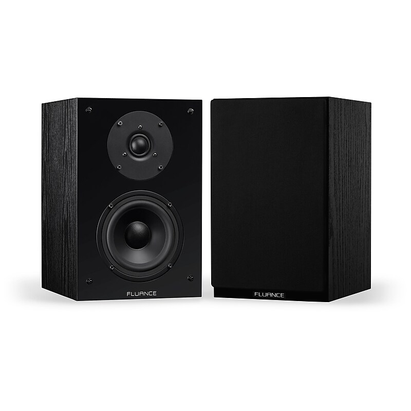 Fluance SX6-BK High Definition Two-Way Bookshelf Loudspeakers, Natural Walnut image 1