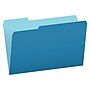 Pendaflex Recycled File Folder, 1/3-Cut Tab, Assorted, Legal Size, Blue, 100/Box (153 1/3 BLU)~#|#~B316B625-1A63-4819-924F6D2036C1B0B0_sc7