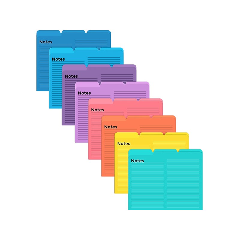Better Office Heavyweight File Folders, 1/3-Cut Tab, Letter Size, Assorted Colors, 24/Pack (89124-24PK) image 1