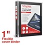 Staples Heavy Duty 1" 3-Ring Flexible Poly Binders, Black (ST62612)~#|#~B32599FD-9567-4F25-8A572180BC4FFC1A_sc7