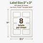 Avery Hemp Rectangle Laser/Inkjet Multipurpose Labels, 2" x 3", Off-White (320/Box)~#|#~B32B3F2C-03FC-4FB2-99F5DD5D3760E4C2_sc7