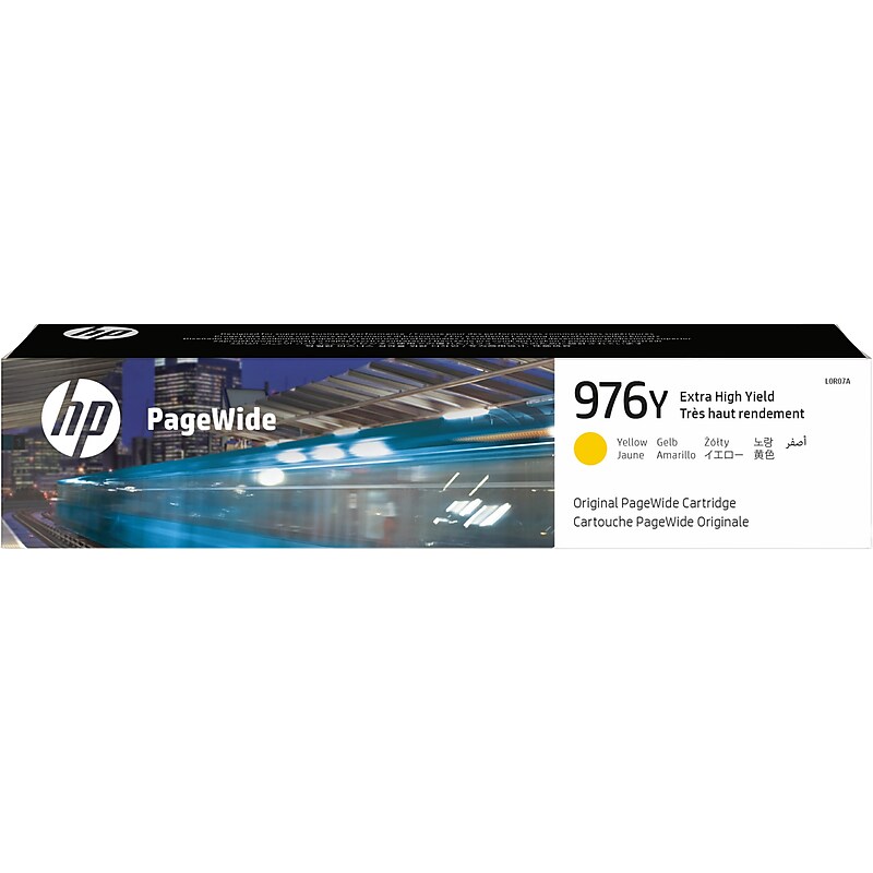 HP 976Y Yellow Extra High Yield Ink Cartridge, Prints Up to 13,000 Pages (L0R07A) image 1