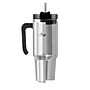 Outdoors Professional Stainless Steel Double-Walled  Tumbler with Straw, 30 oz., Silver (OUTD9034)~#|#~B333E708-DF39-4267-91D47697AA39EAB5_sc7