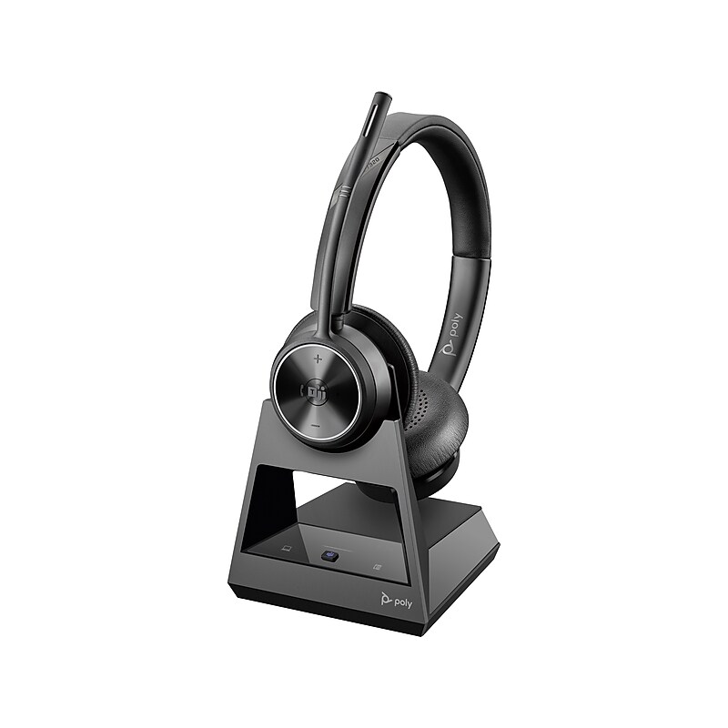 Poly Savi 7320-M UC Wireless Noise Canceling Stereo On Ear Headset, MS Certified (8L559AA#ABA) image 1