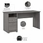Bush Furniture Cabot 60"W Computer Desk with Drawers, Modern Gray (WC31360)~#|#~B335785A-D32C-4873-9380398C23DC7851_sc7