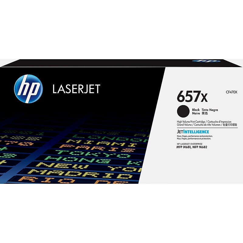HP 657X Black High Yield Toner Cartridge, Prints Up to 28,000 Pages (CF470X) image 1
