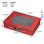 Household Essentials Holiday Flatware Storage Chest with 4 Fabric Pouches and Windowed Lid, Red/Green (HH545RED)~#|#~B33EB36A-9246-47D1-B97E82DD13BB4A13_sc7