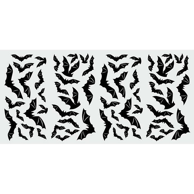 RoomMates Halloween Black Bats Contemporary Wall Decal Set, Holiday (RMK4687SCS) image 1