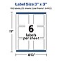 Avery Laser/Inkjet Square Durable Waterproof Labels, 3" x 3", White, 150 Labels/Pack (94101)~#|#~B348F8E1-C0EE-474E-B5F440CBE3D396F3_sc7