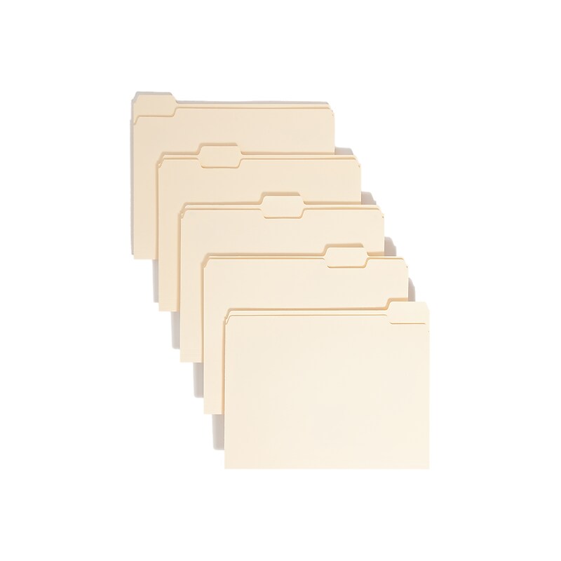 Smead File Folder, 1/5-Cut Tab, Letter Size, Manila, 100/Box (10350) image 1