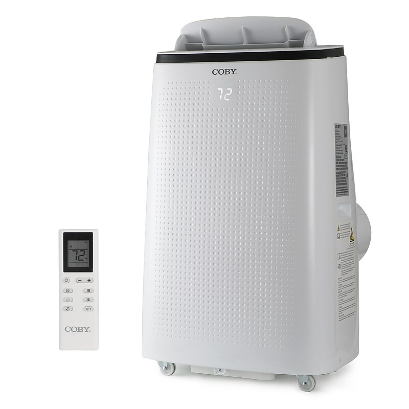 Coby 115-Volt 15,000 BTU (10,800 BTU DOE) Portable Air Conditioner, with Remote, White (CBPAC1080) image 1