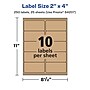 Avery Laser/Inkjet Rectangle Multipurpose Labels, 2" x 4", Kraft Brown, 250 Labels/Pack (94207)~#|#~B351674A-5FEF-4B09-B5C34C825530E018_sc7