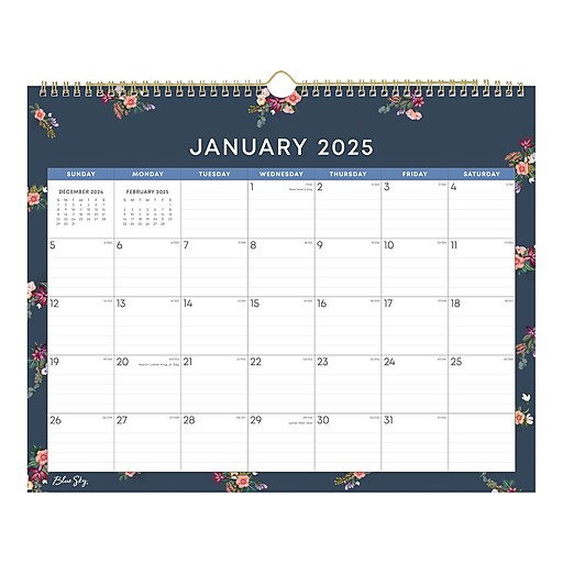 2025 Blue Sky Ashlyn 15" x 12" Monthly Wall Calendar (14861725) Staples