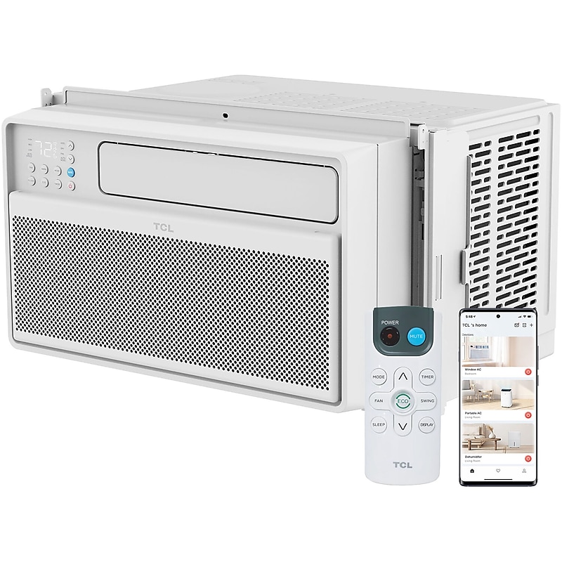 TCL Energy Star 115-Volt 8,000 BTU Window Air Conditioner with Remote, White (H8W4MW) image 1